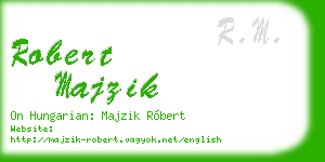 robert majzik business card